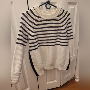 Kate Spade NEWyork Striped Knit Sweater - Black and Cream